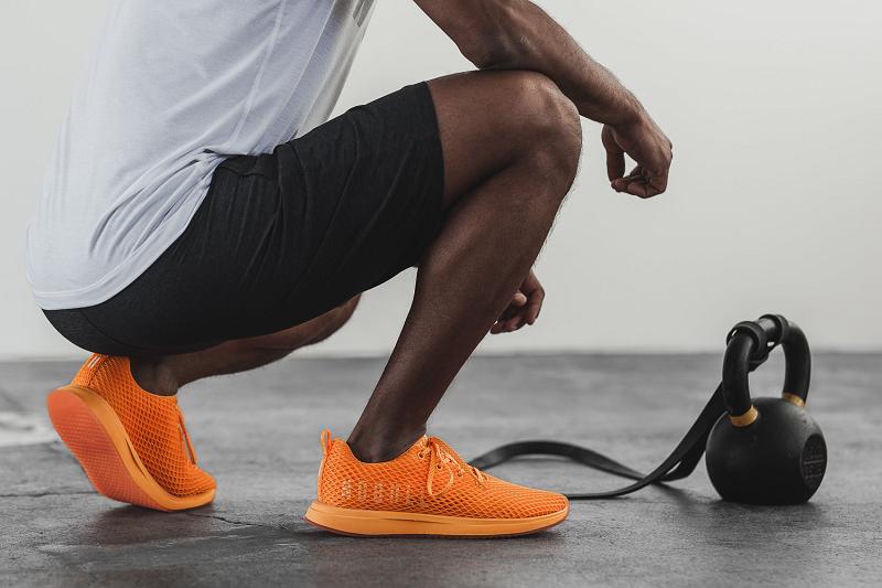 Nobull Neon Mesh Runner Men's Running Shoes Orange | USA Y1136X